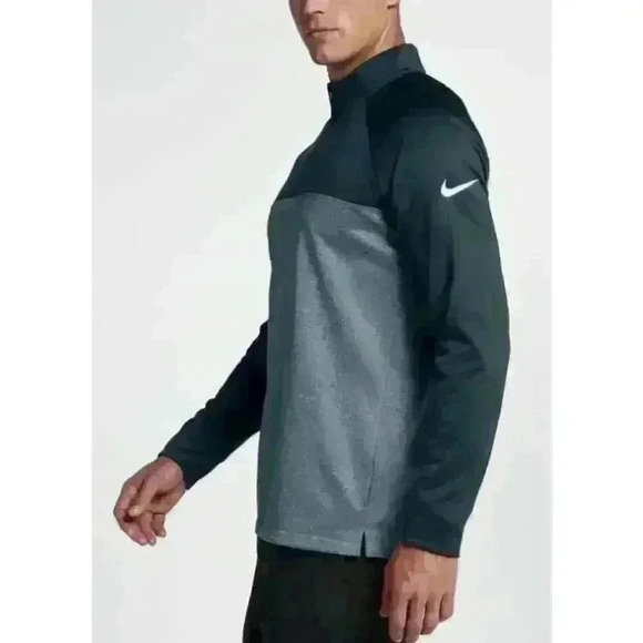 Nike Golf Men's Size L Therma Half-Zip Pullover Long Sleeve Blue & Gray - Picture 2 of 7